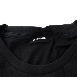 DIESEL T-DIEGOS-MALLLOGO Tシャツ カットソー 半袖 クルーネック ロゴ プリント XL 黒 ブラック