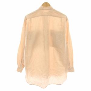 COMOLI プルオーバーカーゴシャツ バンドカラー 長袖 1 ピンクベージュ T01-02005 /YT