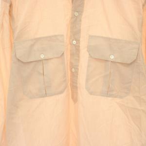 COMOLI プルオーバーカーゴシャツ バンドカラー 長袖 1 ピンクベージュ T01-02005 /YT