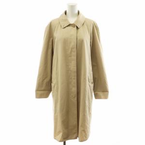 ノバチェック ステンカラーコート ロング丈 コットン 7AR ベージュ /AN42