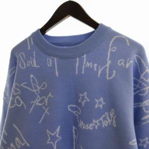 CONVERSE タグ付き abstract pattern knit pullover ニット セーター プルオーバー