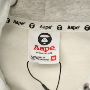 A BATHING APE AAPE Theme HOODIE SWEATER パーカー プルオーバー ロゴ M グレー M3943XA