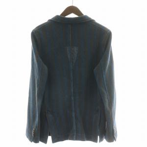 CIRCOLO1901 テーラードジャケット ブレザー アウター シングル ストライプ柄 紺 ネイビー 黒 ブラック /BB