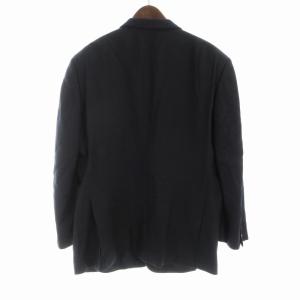 LANVIN テーラードジャケット ブレザー シングル 絹 シルク混 紺 ネイビー 5493