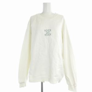 Spick&Span 24SS ロゴスウェット トレーナー プルオーバー クルーネック バックプリント 白 ホワイト