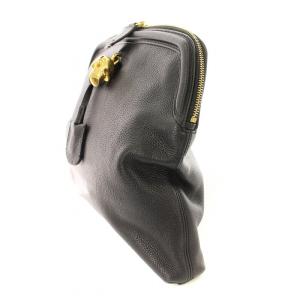 Alexander McQueen クラッチバッグ レザー スカル ブラック