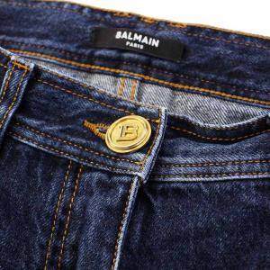 BALMAIN デニムパンツ ジーンズ ロールアップ 36 ブルー /KH