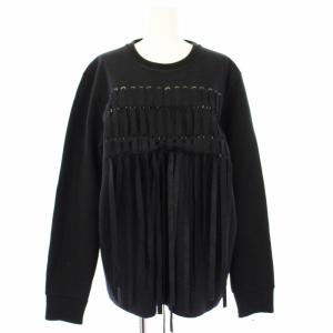 トレーナー スウェット フリンジ 長袖 XS 黒 RMJE0004 /TK