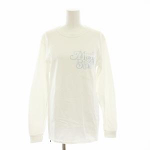 Tシャツ ロンT カットソー 長袖 ロゴプリント 00 白 ホワイト 水色 ライトブルー MB211-7020