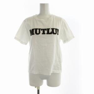 Tシャツ カットソー ビーズ装飾 クルーネック 半袖 36 白 ホワイト 1934 2222-0 /RO