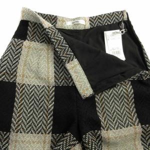 SNIDEL タグ付き 23AW ショートパンツ ハーフ チェック 0 黒 ブラック 白 ホワイト SWFP234273