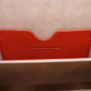 McQ Alexander McQueen ボックスバッグ ショルダーバッグ ハンドバッグ 2way チェーン レザー オレンジ /AN6
