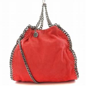 ファラベラ ショルダーバッグ ハンドバッグ チェーン フェイクレザー 赤 レッド 371223W9132-1