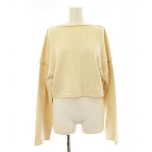 24AW 2ピースアウトリンキングニットプルオーバー 1224511143-0 長袖 ショート丈 F アイボリー