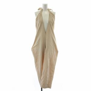 オーバーオール オールインワン ホルターネック スラックス XS ベージュ /BB