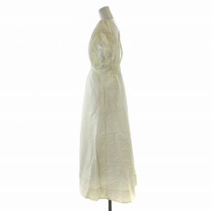 ELENDEEK 23AW 2WAY LEEVE TUCK OP ワンピース マキシ ロング Vネック 半袖 01 白 ホワイト 512330323101-01