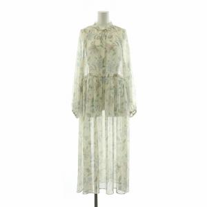 ワンピース ロング 花柄 シアー 36 マルチカラー 1813-1243-0