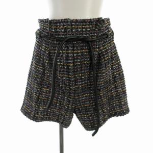 ショートパンツ ハーフ ツイード ベルト 0 マルチカラー