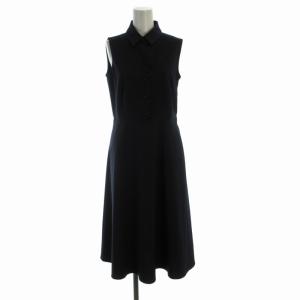 ワンピース ひざ丈 ノースリーブ 36 紺 ネイビー A927-001 /RO