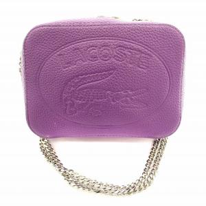 LACOSTE ショルダーバッグ チェーン 2WAY 紫 パープル /G
