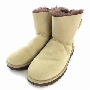 UGG australia ナベア NAVEAH ムートンミニブーツ リボン ショート丈 1012808  US8 25cm ベージュ