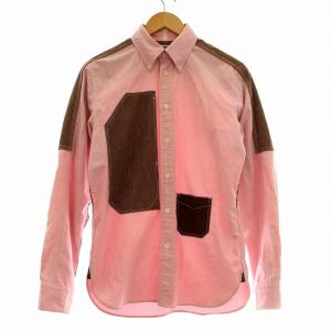 BROOKS BROTHERS WJ-B901 コラボ シャツ ボタンダウン 長袖 S ピンク 茶 /G