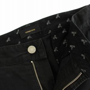 UNDERCOVER 15AW NO BORDER期 チノストレッチパンツ ジップフライ ダメージ加工 2 黒 ブラック UCP4506