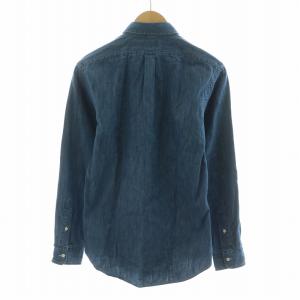 POLO RALPH LAUREN デニムシャツ ボタンダウン ロゴ刺繍 長袖 スリムフィット SP ブルー