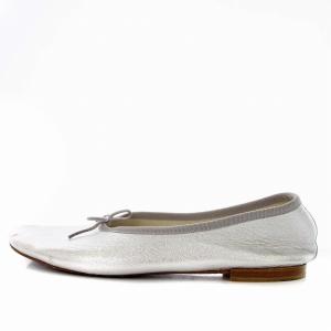 Repetto バレエシューズ フラットシューズ メタリック 39 シルバー /G