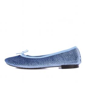 Repetto バレエシューズ パンプス フラット 39 ブルー /KH