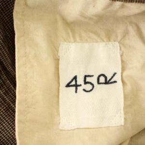 45rpm ワイドパンツ リネン混 5056082 チェック ハイウエスト パンツ 2 茶 ブラウン /G