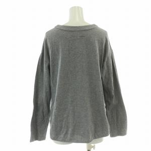 Pal'las Palace カットソー 長袖 スキッパー ウール混 ストレッチ 0 グレー