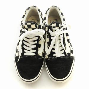 VANS OLD SKOOL DX チェッカーフラッグ スニーカー チェック 25.5cm 黒 ブラック 0T6010