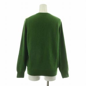 IENA カシミヤ クルーネックプルオーバー ニット セーター 長袖 薄手 F グリーン 20080900401040