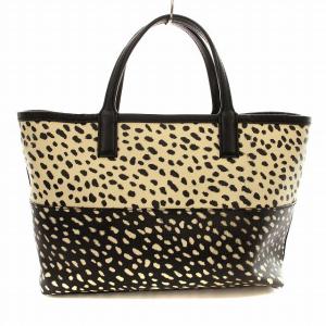 TORY BURCH ハンドバッグ バッグインポーチ ショルダー ダルメシアン柄 白 黒 /G