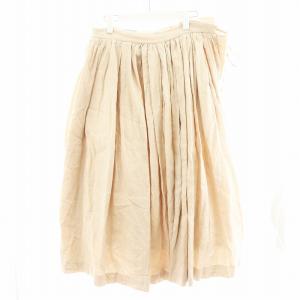 WRITE GATHER SKIRT COTTON LINEN ギャザースカート フレアスカート ロング丈