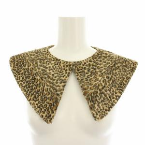 コムデギャルソン COMME des GARCONS つけ襟 アニマル柄 ヒョウ柄 レオパード柄 ベージュ