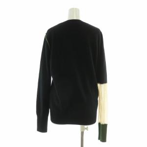 ENFOLD POINTカラーPULLOVER ポイントカラープルオーバー ニット 長袖 クルーネック 切替 ウール