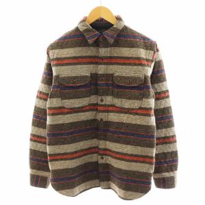 ストライプドダブルクロスワークシャツ S マルチカラー