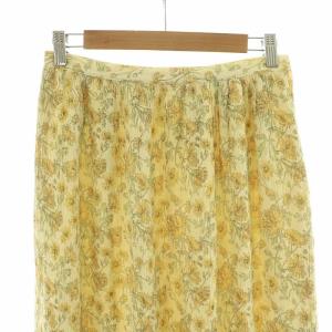 burberrys フレアスカート 花柄 ヴィンテージ 11AR イエロー FXA55-353