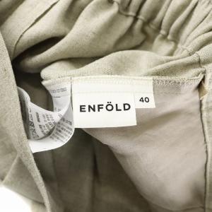ENFOLD TROUSERS リネンライクゴムジョッパースイージーパンツ スラックス タック 40 グレー 300ES631-3020