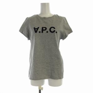 Tシャツ カットソー ロゴ プリント 半袖 S グレー 23212-1-90351