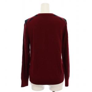 BLUE LABEL CRESTBRIDGE ニット セーター チェック 長袖 38 ボルドー 55N22-688-38 /YM