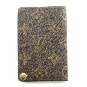 モノグラム ポルトカルト クレディプレッシオン カードケース カード入れ キャンバス 総柄 茶 ブラウン