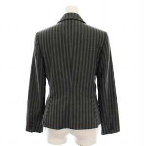 Paul Smith BLACK テーラードジャケット 2B ストライプ サイドベンツ アウター 40 グレー /YM