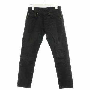 07AW スリムデニムパンツ コーティング加工 26 ブラック 7H3110530589