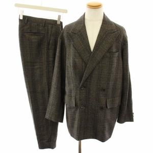 スーツ セットアップ 上下 ヘリンボーンチェックルーズジャケット テーラードジャケット ダブル ヘリンボーンチェック1Pルーズパンツ