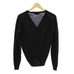 JOHN SMEDLEY カーディガン ニット Vネック 長袖 ウール S 黒 /YM