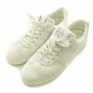 VALENTINO GARAVANI ローカットスニーカー シューズ レザー スタッズ 39.5 白 ホワイト