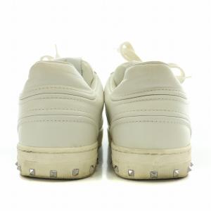 VALENTINO GARAVANI ローカットスニーカー シューズ レザー スタッズ 39.5 白 ホワイト